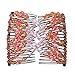 Lovef Elastic Double Combs Handmade Beaded Flower Hair Clips Hair Holder Ez Hair Comb (7#)