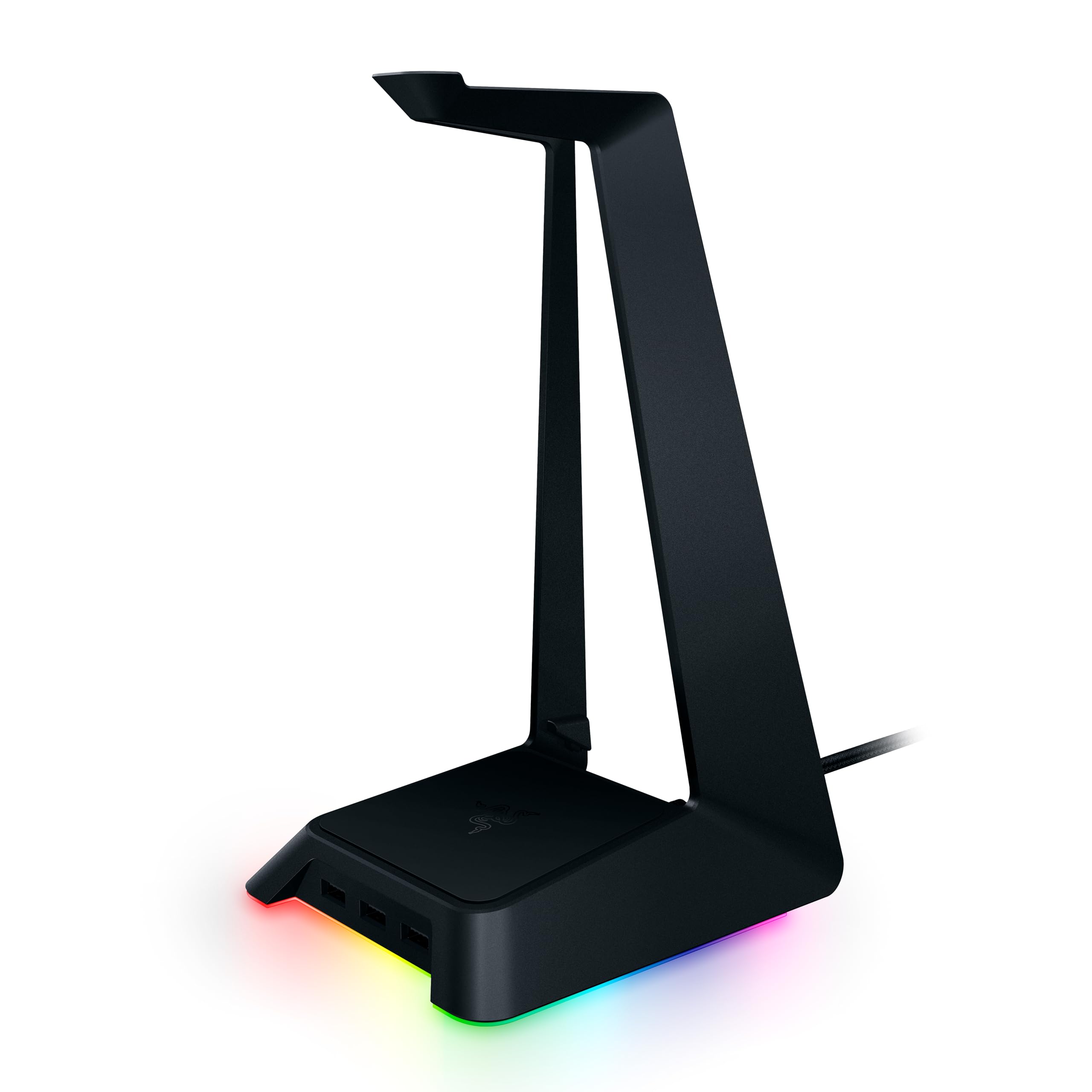 Razer Base Station Chroma - Headset Stand with USB Hub (3-way USB charging station with headphone holder, RGB Chroma lighting, non-slip) Black