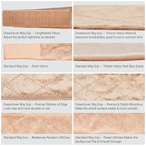 image for Dreamlover Elastic Wig Grip Headband, Adjustable Thin Velour Wig Scarf