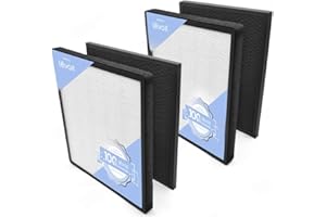 LEVOIT LV-PUR131 Replacement Filter, Genuine Air Purifier Filter, High-Efficiency Activated Carbon for Removal of Odor, Smoke, Pollen, Allergens, LV-PUR131-RF, 2 Pack