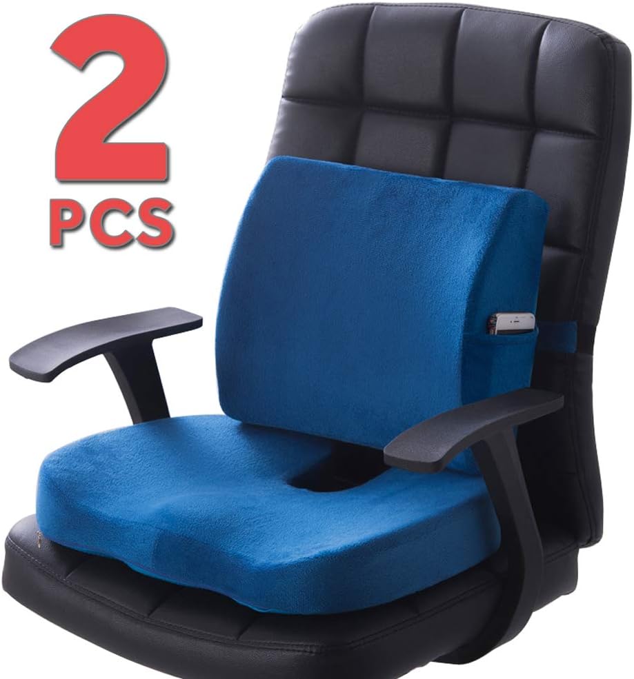 Qutool Orthopedic Memory Foam Seat Cushion And Lumbar Support Back Qutool Orthopedic Memory Foam Seat Cushion And Lumbar Support Back