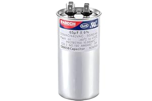 RABECH 65uF 65MFD CBB65B Run Start Round Capacitor 65 uF MFD 370V or 450V CBB65 A/C Air Conditioner Capacitors 370VAC 440VAC 