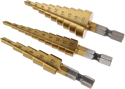 Amazon Co Jp K Outdoor ステップドリル 穴あけ 拡大 ドリルビット ホールカッター 3個 木工 金工 Diy 工具 ガーデン