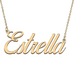 HUAN XUN Customized Custom Simple Any Name Necklace