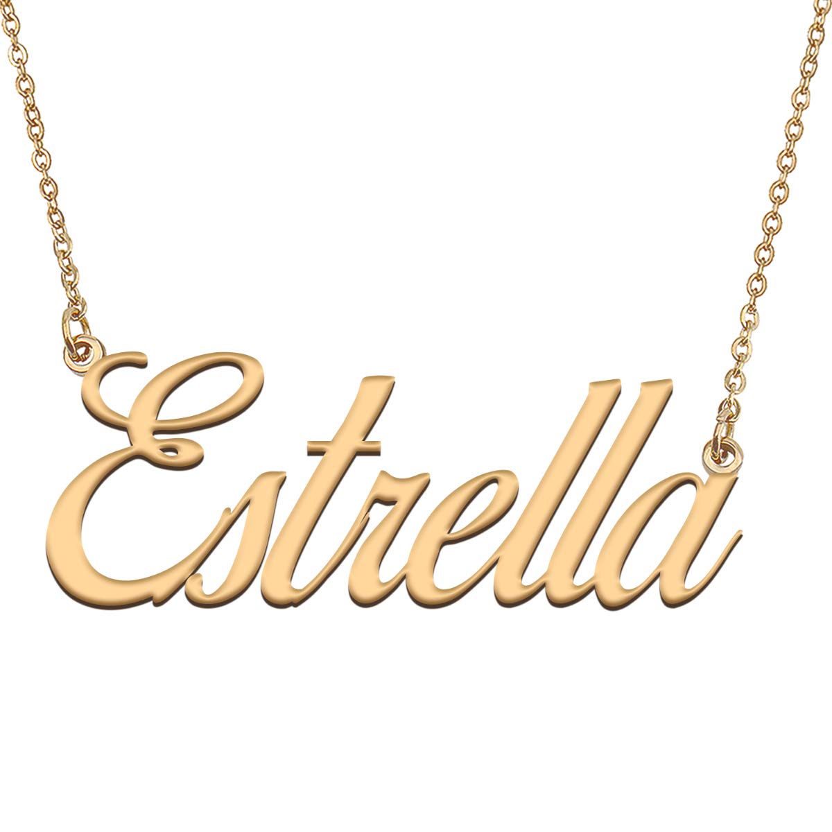 HUAN XUN Customized Custom Simple Any Name Necklace