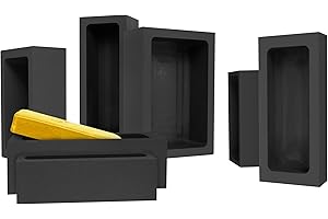 GongYi High-Purity Graphite Ingot Molds Crucible for Melting Casting Mould Refining Metal Copper Gold Silver Aluminum Brass #1-0.65kg-35ml-1.18fl. oz