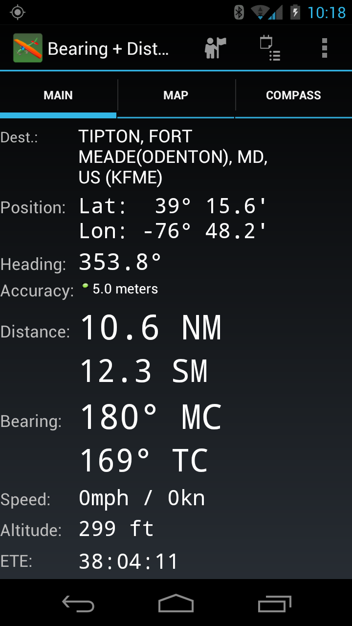 Bearing + Distance SC
