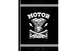 Mechanic appointment book 2025: Auto repair garage appointment book 2025 - Yearly overview / Month to view calendar / Daily a