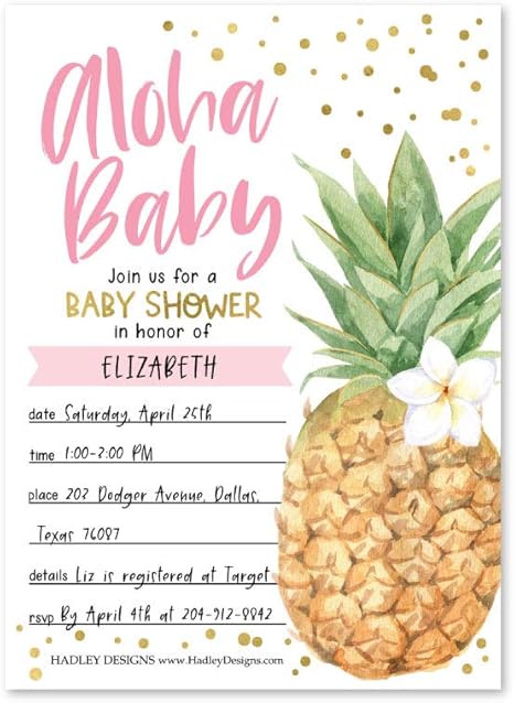 hawaiian baby shower ideas