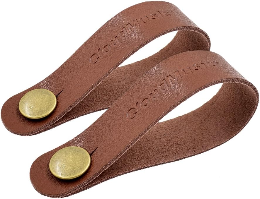 CLOUDMUSIC Ukulele Strap Guitar Strap Button Headstock Adapter 2pcs For Soprano Concert Tenor Baritone Ukulele Acoustic Guitar (brown)