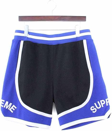 Amazon シュプリーム Supreme 17ss Curve Basketball Short カーブロゴバスケットボールハーフパンツ S ブラック ブルー 中古 ロングパンツ 通販