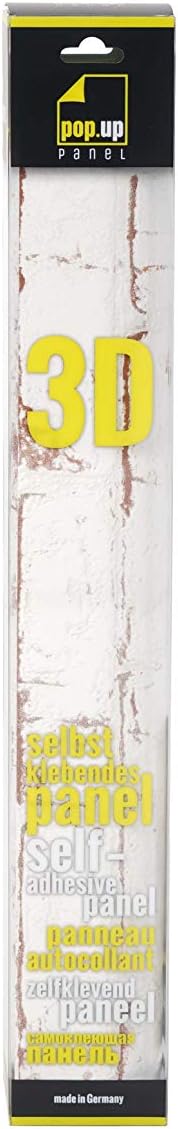 Livingwalls Self-Adhesive Panel Pop.Up Panel 3D in Stone Look Photorealistic Brick 2.50 m x 0.52 m Beige Brown Cream Made in Germany 955701 95570-1 Red White - Image 3