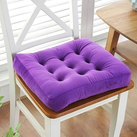 ZZTX Cojín de Asiento Cuadrado de Color sólido, engrosar Cojín de Silla