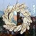 VGIA 18 Inch Christmas Wreath Winter Wreath with Wooden Leaves and Pip Berries