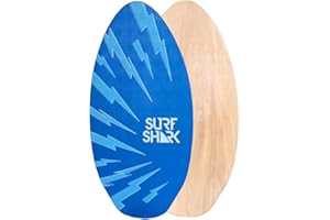BeachMall 35 to 41 inch Deluxe Wood SkimBoards w/EVA Traction Grip Pad for X-Grip | Wooden Skim Board for Kids Adults