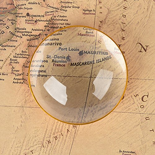 6x Paperweight Mirror Round Shape Hd Magnifying Magnifying Glass Dome Genuine Glass Paperweight Map Magnifying Glass and Reading Aid