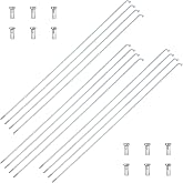 Xelsluthe 12PCS Bicycle Spokes, 26cm Silver Bike Spokes, Stainless Steel Spoke with 14mm Spoke Caps, Universal Fit for Mountain Bike, Road Bike, MTB, Ebike, City Bike
