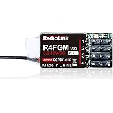 Radiolink R4FGM 4CH 400m RC Gyro Receiver for Radiolink Transmitter | 2.4GHz, for Mini RC Cars, Long Range Control, for RC Remote Controller Radiolink RC8X/RC6GS V3/RC4GS V3/T8FB/T12D/T16D