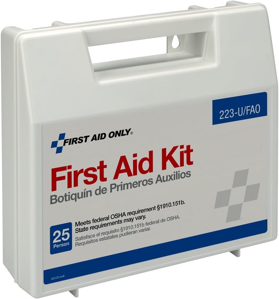 First Aid Only 223-U 25 Person Bulk First Aid Kit, 106-Piece Kit, White: Industrial & Scientific