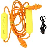 Earphone Ear Plugs for Work with Noise Suppression, Bluetooth Hearing Protection Earbuds IPX5 Waterproof for Construction Sites,Noisy Places - Rechargeable Safety Earplugs,Hidden in Ear Design Yellow