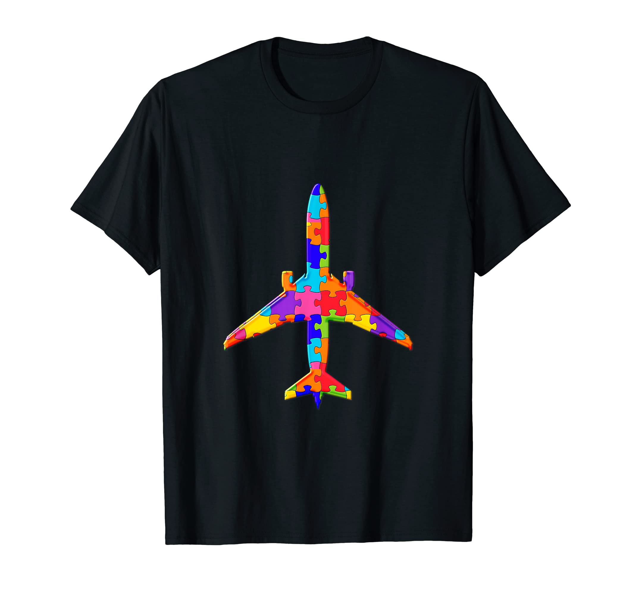 Aeroplane Pilot Flight Puzzle Autism Puzzle T-Shirt