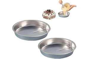 Cake Pan, Quick Release Round Cake Pan with Easy-Open Lever, Easy Release CakePan with a Built-in Swivel Blade, Non-Stick Sta