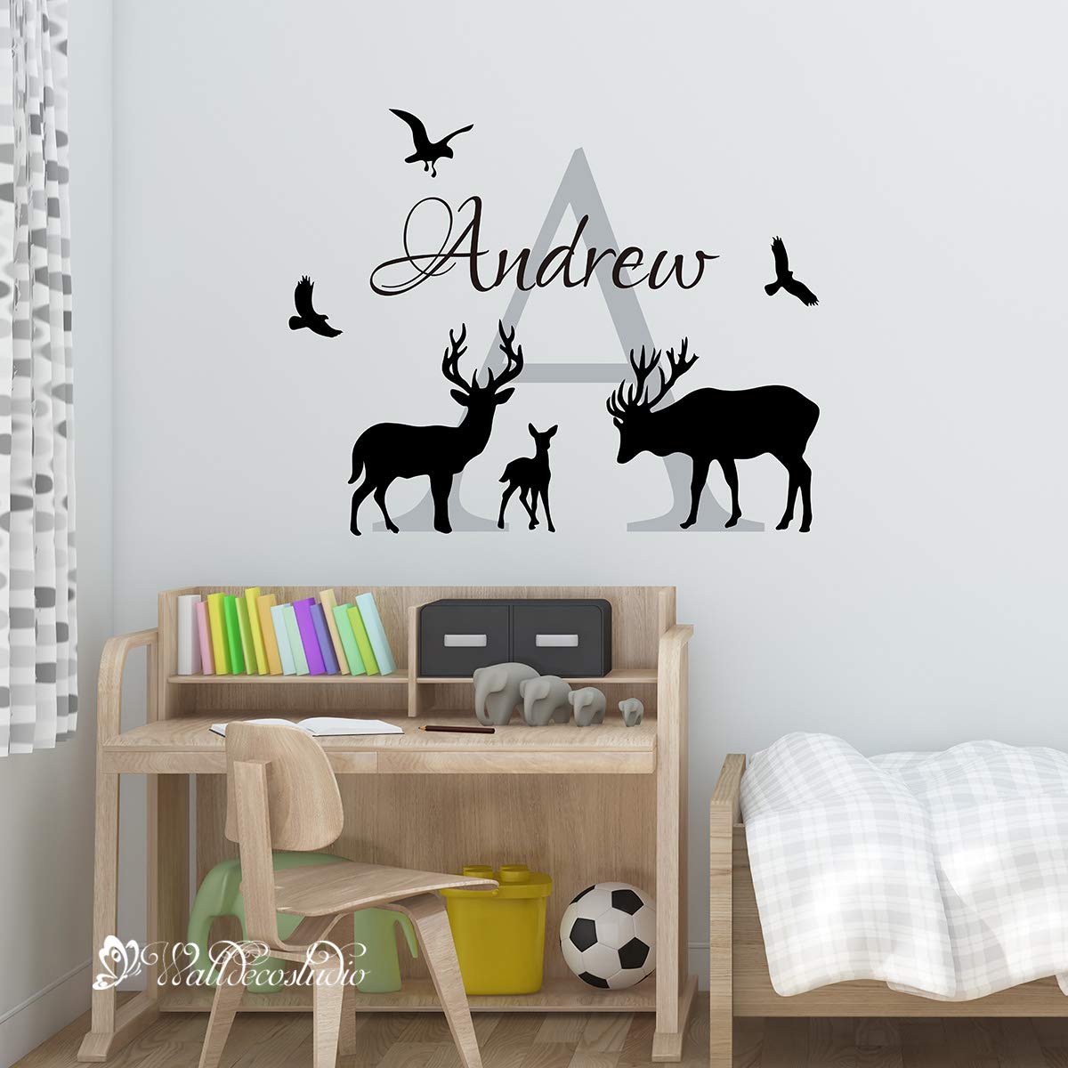 Deer Nursery Custom Name Wall DecalHunting Boys Wall Decal