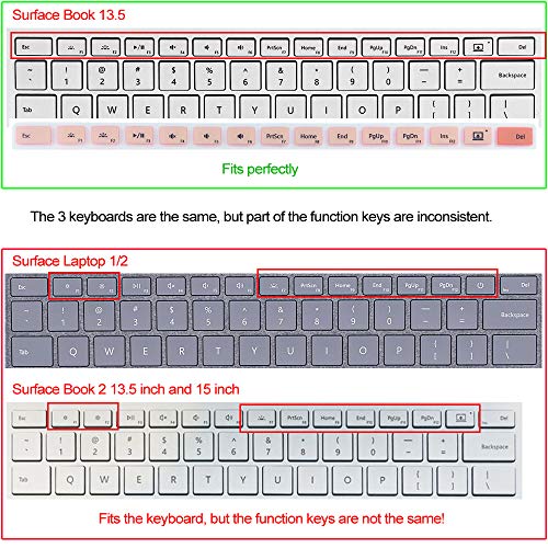SANFORIN Keyboard Cover for Microsoft Surface Book 13.5 inch (2015 Released), Silicone Skin Protector with Individuality Design, US Layout, Bohemian