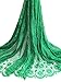 KENLACE 5 Yards/Lot African Lace Fabric Swiss Voile Lace Emboridery French Mesh Lace Fabric Material (Green)