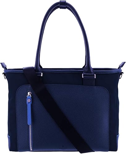 Amazon ランバンオンブルー トートバッグ 2way 本革 レザー カミーユ メンズ Lanvin En Bleu ショルダーバッグ ビジネストート 横型 撥水 キャリーセットアップ 牛革 07 ネイビー トートバッグ