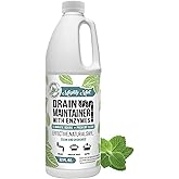 Mighty Mint Enzyme Drain Maintainer – Drain Cleaner & Deodorizer for Odor Control and Buildup Prevention – Safe for Pipes, Septic & Grease Traps - 32 oz.