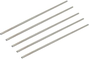 SDY 5 Pcs Lathe HSS Square Cutting Tool Bits Bar, 3mmx3mmx200mm Turning Milling Cutter Grinder HSS Blank Tool Bit，High Speed Steel Rectangular Fly Cutter Mill Blank，Lathe Tool Bit （3mmx3mmx200mm）