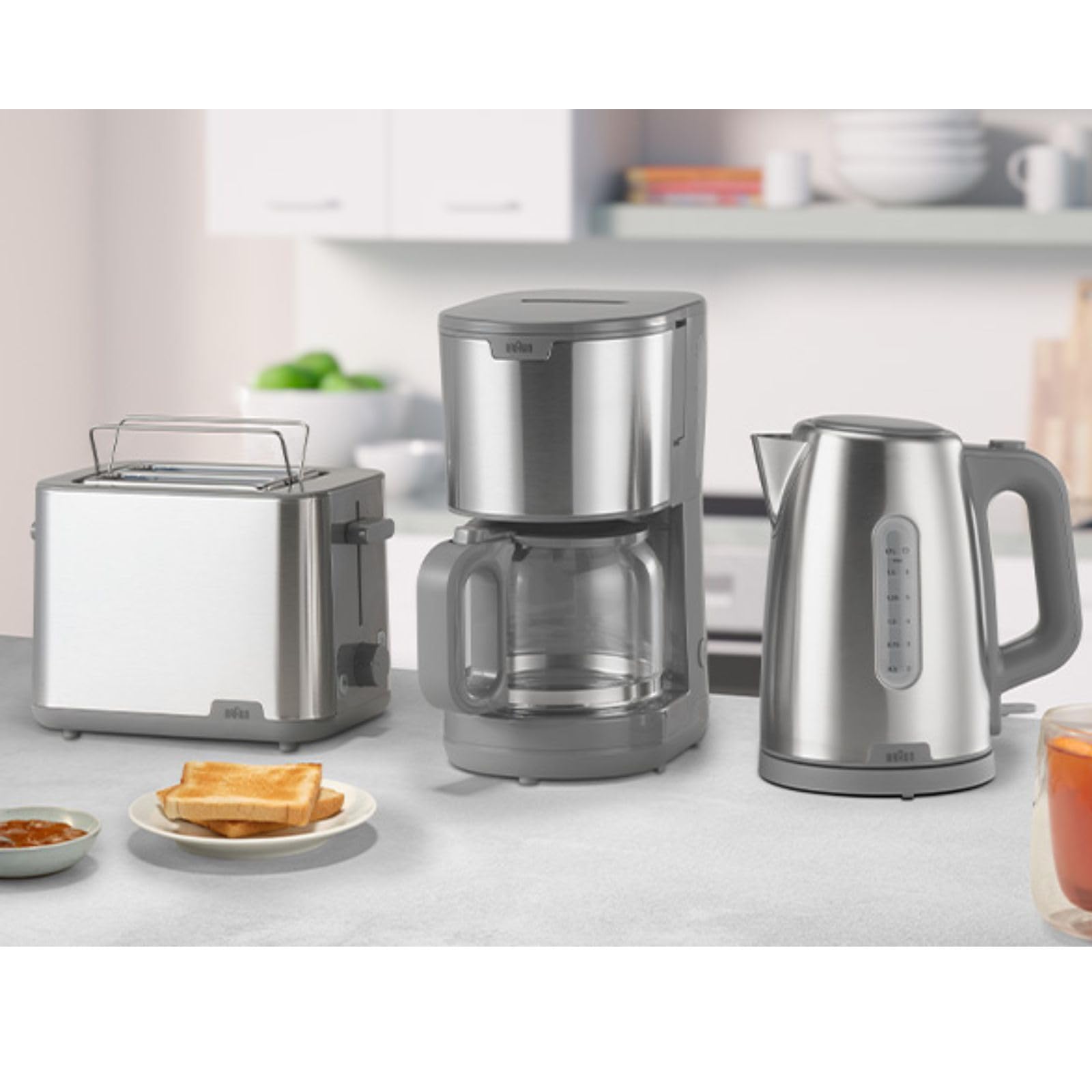 Braun Kaffeemaschine PurShine KF1500GY, Filterkaffeemaschine mit Glaskanne & OptiBrew System, Anti-Tropf-Funktion, Automatische Sicherheitsabschaltung, 10 Tassen Kapazität, 1000W, Grau 5