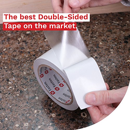 XFasten Clear Double Sided Sticky Tape, Removable, 2Inches x 20Yards