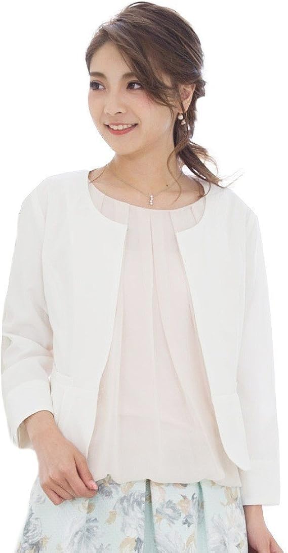 Amazon ジャケット 白 サッカーストライプ ノーカラー ノーカラージャケット サマージャケット ストライプ 消臭 デオドラント Mh 286 M 9ar オフホワイト 08 コート ジャケット 通販