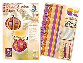 Ursus 23480099 - Designstreifen Paper Balls Magic Christmas