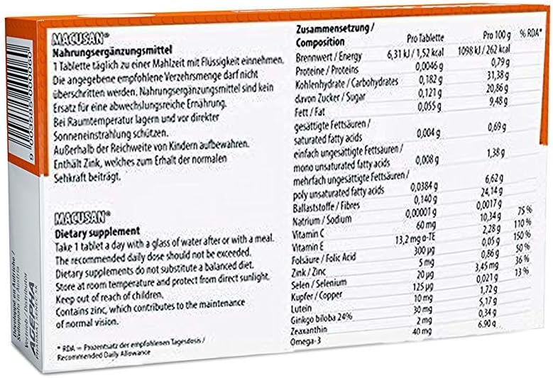 Macusan Supplements for Eyes, 90 count (Pack of 1) - Image 5