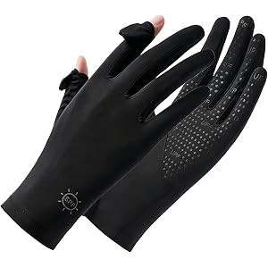 SUJAYU Thin Gloves Sun Gloves for Women UV Protection, Fullfinger UV Gloves Driving Gloves Women Sun Protection Gloves