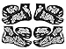2 Pairs of Foot Indian Painting Tattoo Stencil Self-Adhesive Body Art Designs for Foots - Temporary Indian Arabian Tattoo Reusable Stickers