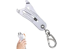 JRVT Portable Precise Thread Size Checker Keychain,Bolt Size Finder Keychain,Precise Bolt Sizes Finder Keychains,2025 Upgrade Thread Sizes Verification Tool for Fast and Precises Measurement (1pcs)