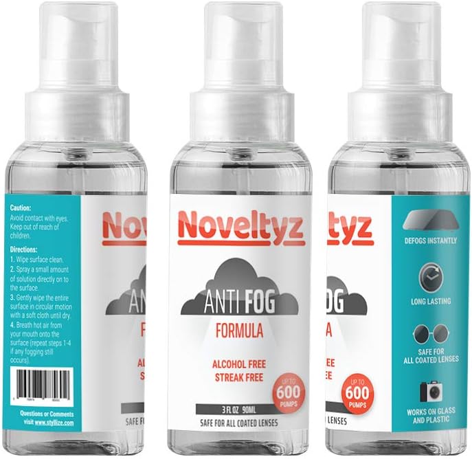 Noveltyz Anti Fog Spray for Glasses Lens, No Alcohol