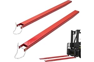 VEVOR Pallet Fork Extensions, 72" Length 4.5" Width, Heavy Duty Carbon Steel Fork Extensions for Forklifts, 1 Pair Forklift E