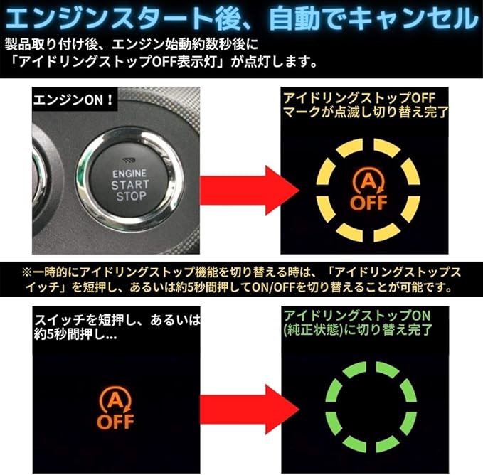 Amazon アイドリングストップキャンセラー トヨタ 30系 アルファード ヴェルファイア 前期 後期 ガソリン車 カプラーオン 簡単取付 アイストキャンセラー 燃費対策 取扱説明書付き ハーネス スイッチ 車 バイク