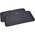 GREAT WORKING TOOLS Boot Trays for Entryway, Set of 2 Heavy Duty Shoe Trays All Season Muddy Mats Wet Shoe Tray Snow Boot Tray - Black, 30" x 15" x 1.2"