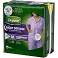 Medium Overnight Depends Women - Night Defense Incontinence Underwear, Purple