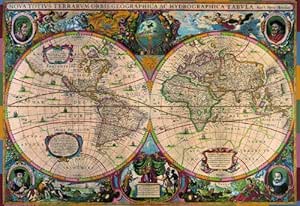Amazon.com: ANTIQUE WORLD MAP 1000 PIECE JIGSAW PUZZLE ...