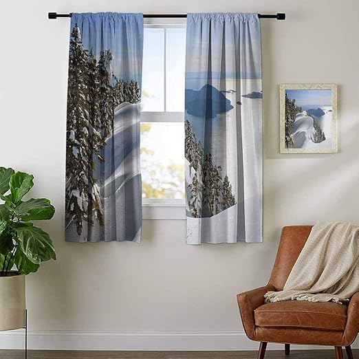 Amazon Com Youpinnong Winter Curtains With Valance Pacific