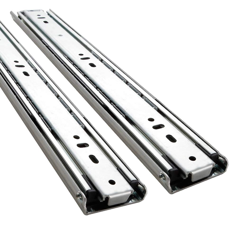 shuhang heavy duty drawer slides 18 inch, fully extended ball bearing drawer slides, side mounting, maximum load capacity of 150 lb, 1 pair