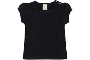 Lilax Baby Girls' Basic T-Shirt Short Sleeve Crewneck Tee