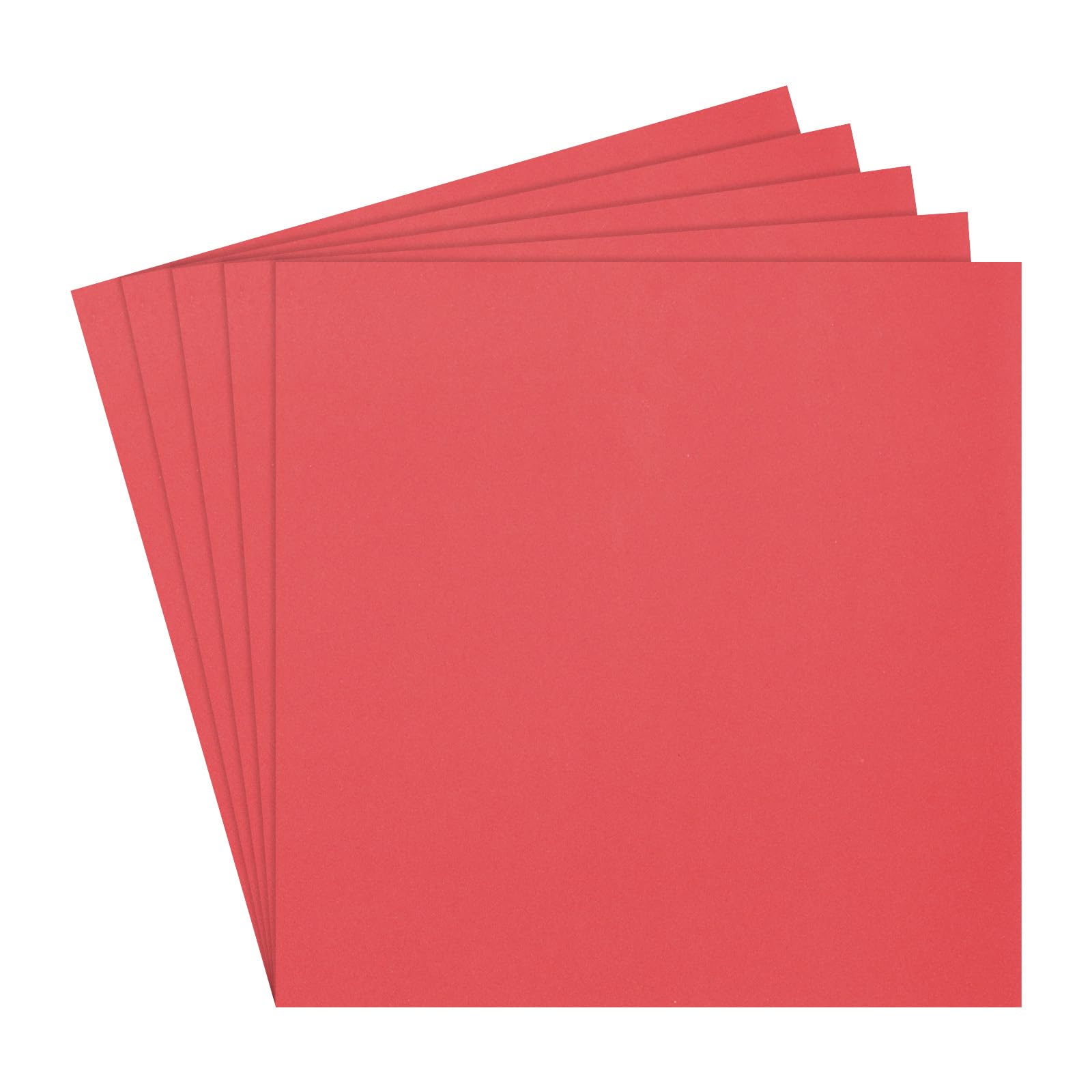 Rebower 5Pcs Foam Sheets Crafts Foam Arts Paper 20 x 20 x 1/32 Inch [for Crafts Project, Scrapbooking, DIY, Party Handicraft, Costumes]-50cm x 50cm x 1mm / Red